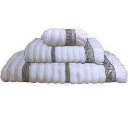 Набор полотенец Marine Business Santorini, волны, белый с серым (10265314)